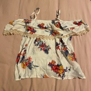 Off the shoulder ruffle top